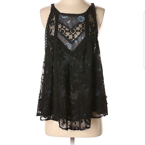 Black Miss Mackenzie tank Blouse - Picture 6 of 7